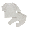 Offre spéciale, vêtements pour nouveau-né, rayures horizontales, pyjama 2 pièces, manches longues, 100% coton, ensemble de vêtements pour nourrissons