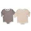 Usine directe 95% bambou 5% Spandex bébé barboteuse à manches longues combinaison avec bouton pression conception couleur unie Style bébé vêtements