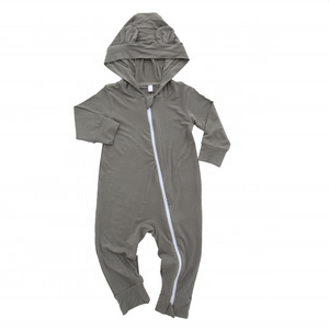 Barboteuse pour nouveau-né en Fiber de bambou, Super douce et respirante, pyjama à pieds, vêtements pour bébé à manches courtes