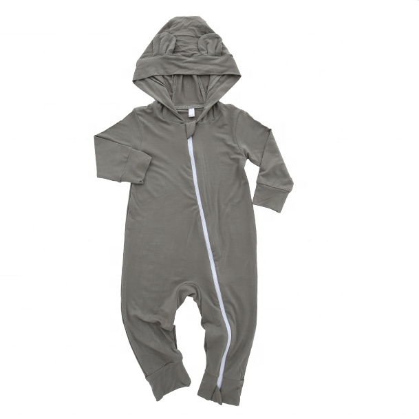 Barboteuse pour nouveau-né en Fiber de bambou, Super douce et respirante, pyjama à pieds, vêtements pour bébé à manches courtes