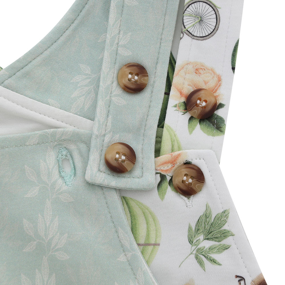 Coton de bambou coton biologique OEM imprimer bébé enfant en bas âge garçon et fille jarretelle bébé barboteuse bébé costume