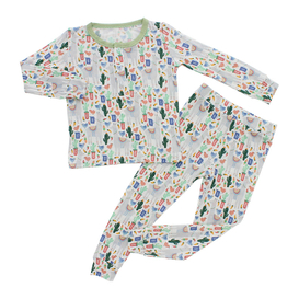 Ensemble pyjama pour nouveau-né et enfant en bas âge, haut et pantalon à manches longues, vêtements de nuit pour garçons et filles, 2 pièces, vêtements OEM, automne et hiver