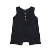 Confortable bambou tricoté sans manches été unisexe bouton en bois ouverture bébé garçon barboteuse ensemble barboteuse combinaison