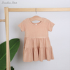 Robe pour bébé à manches courtes, 100% coton, à volants, de haute qualité, Style été, vente en gros, nouvel arrivage d'usine