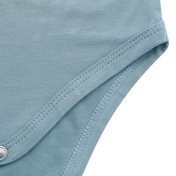 Vêtements pour bébé, combinaison d'été en bambou, Spandex, coton, couleur unie, manches courtes, barboteuse pour nouveau-né, vente en gros