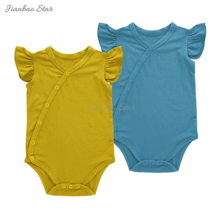 Cardigan à pression sans manches pour bébé, combinaison d'été à volants, manches décontractées, couleur unie, barboteuse pour bébé, offre spéciale