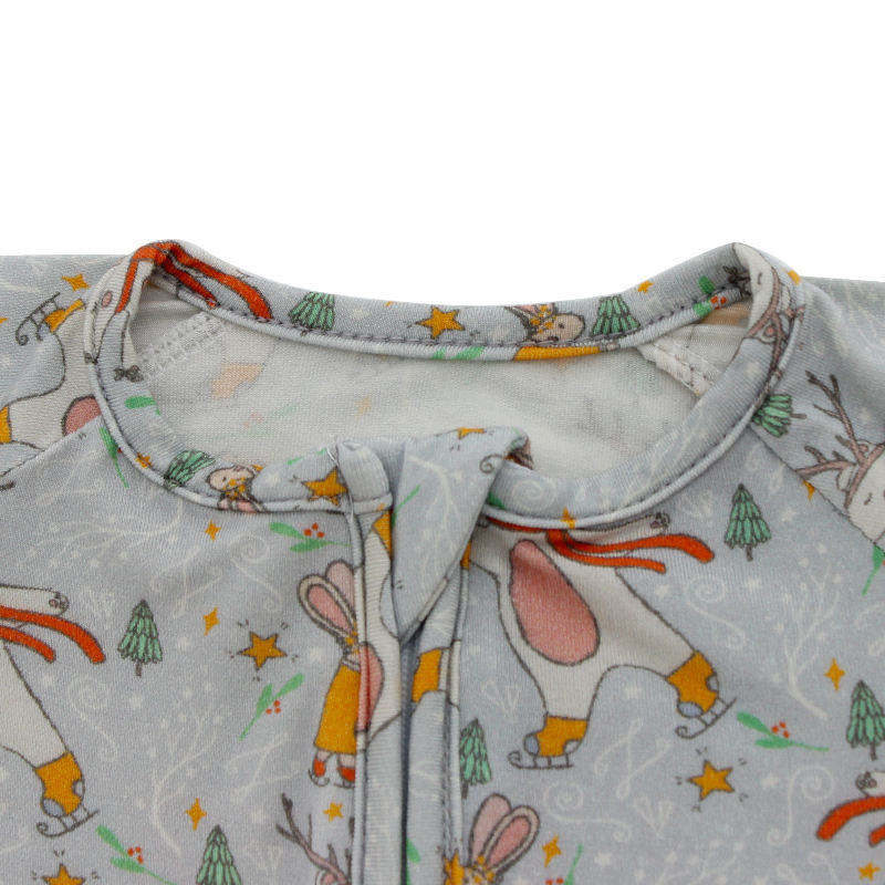 Mode nouveau Design confortable personnalisé 100% coton doux hiver à manches longues nouveau-né bébé barboteuses à fermeture éclair