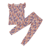 Vêtements d'été pour bébés filles, ensemble 2 pièces à volants doux, hauts sans manche et pantalons longs, pour enfants en bas âge
