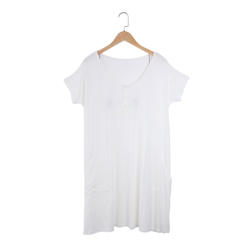 Pyjama tricoté en bambou Extra doux pour maman, femmes et filles, vêtements de nuit avec conception de boutons d'ouverture