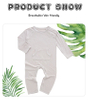 Barboteuse d'automne pour bébé en bas âge, manches longues, avec poche et bouton-pression, combinaison de couleur unie pour bébé