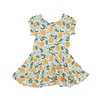 Robe d'été pour bébés filles, col rond, ligne a, vêtements pour enfants, avec conception d'impression personnalisée, vente en gros
