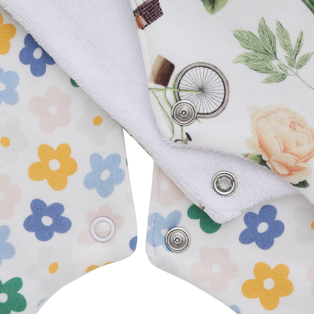 Bavoirs en bambou 100% coton pour bébés, prix d'usine en gros, mignon, personnalisé, tablier à fleurs comme des bavoirs pour bébés, offre spéciale