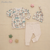 Pyjama à manches longues pour bébé, ensemble deux pièces unisexe en coton et bambou, vêtements de nuit, vente en gros, à la mode, automne