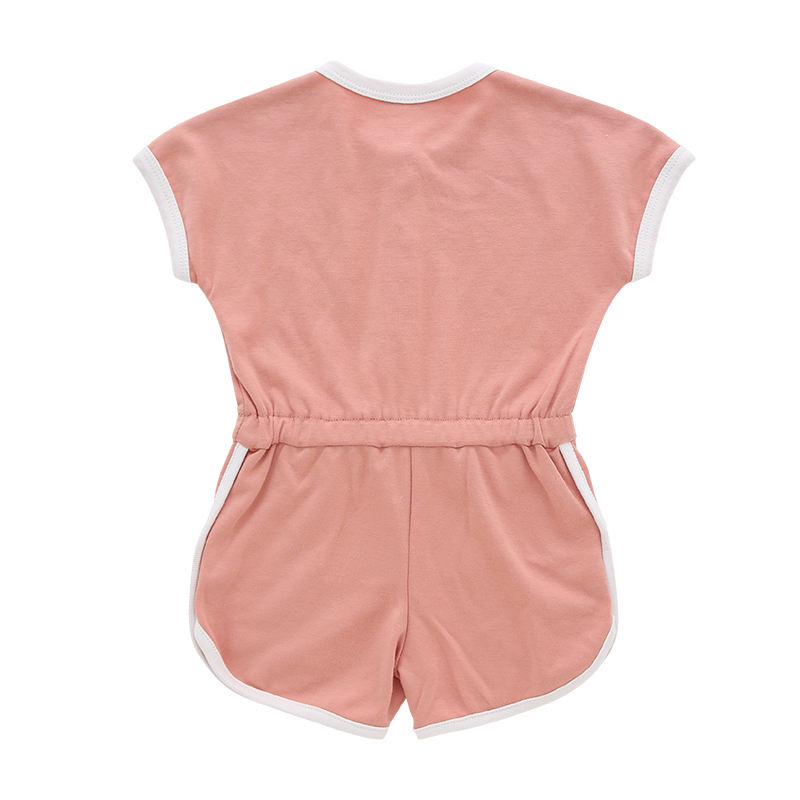 Barboteuse en coton et bambou pour bébés, vêtements à manches courtes, couleur unie, doux, personnalisable, acceptable, vente en gros