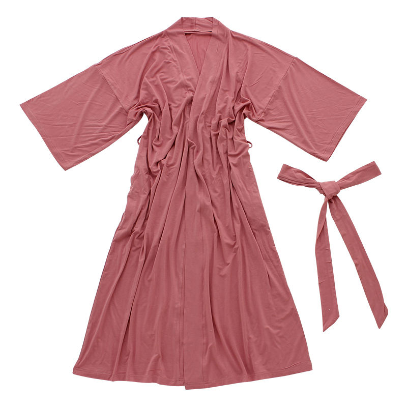 Nouveau design femmes filles OEM imprimé couleur unie chemise de nuit d'été style causal 95% viscose de bambou et 5% tissu spandex pyjama robe