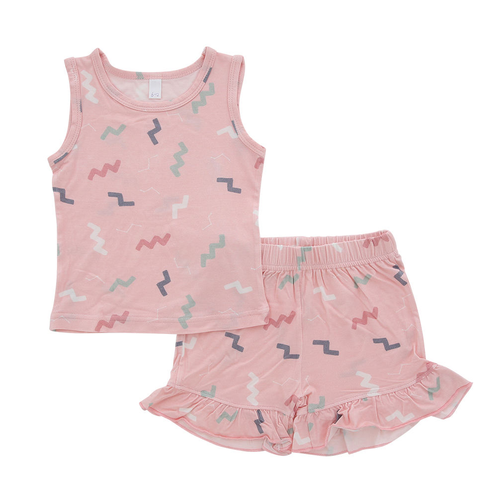 Ensemble de vêtements respirants en tissu bambou 100% coton personnalisé, costume d'été unisexe sans manches pour bébé, offre spéciale, vente en gros