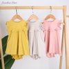 Ensemble robe à volants pour bébé, nouvelle version, avec sous-vêtements, vêtements d'été pour filles, ensemble de vêtements sortants en bambou, Spandex et coton