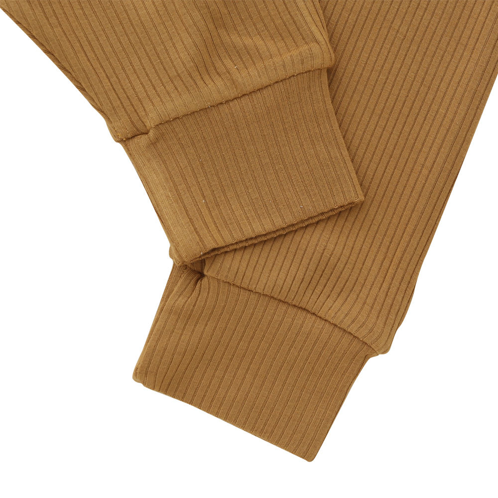 Vêtements classiques pour bébé, couleur unie, imprimé personnalisé, joli pyjama à manches longues, tissu 100% coton en bambou, ensemble barboteuse pour bébé, 2 pièces