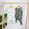 Ensemble de vêtements d'été doux unisexe pour enfants, pyjama sans manches tricoté pour nourrissons, 2 pièces, vente en gros, offre spéciale
