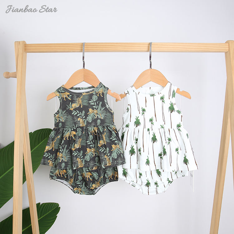 Haut sans manches péplum pour bébé, ensemble de vêtements respirants en tissu 100% coton avec bouffantes, avec Service OEM, nouvelle version