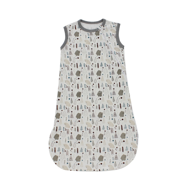 Sac de couchage pour nouveau-né, vente en gros, motifs imprimés, vêtements pour bébé, personnalisé, ensemble barboteuse unisexe avec fermeture éclair, vente en gros