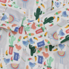 Ensemble pyjama pour nouveau-né, manches longues, tricoté en coton de bambou, barboteuse pour garçons et filles, imprimé personnalisé, 2 pièces, vente en gros