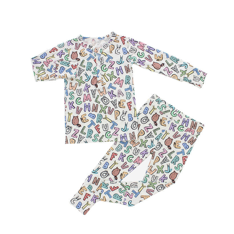 Ensemble de vêtements d'automne pour bébés et enfants, hauts à manches longues et pantalons longs, 2 pièces, vêtements conviviaux avec un joli motif