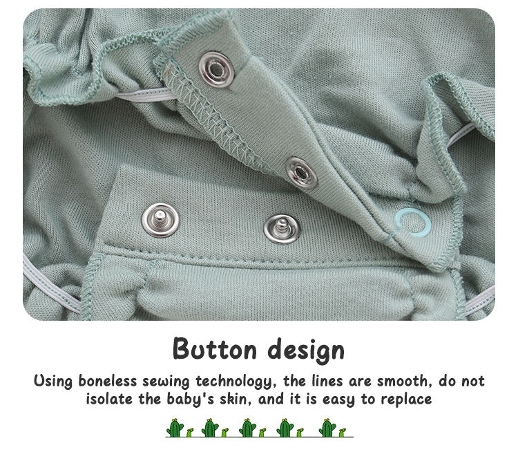 Vêtements d'été pour bébés filles, à la mode, en coton de bambou, manches à volants, barboteuse, couleur unie, body, vente en gros