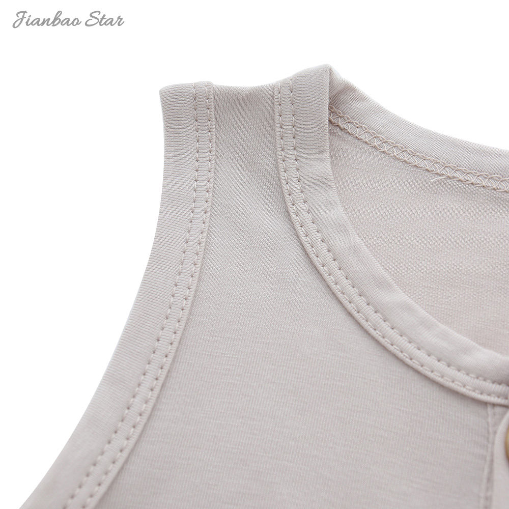 Barboteuse 100% coton, nouveau Style, confortable, haute qualité, motif de couleur personnalisé, sans manches, jolie, légère, nouvelle collection d'été pour bébé