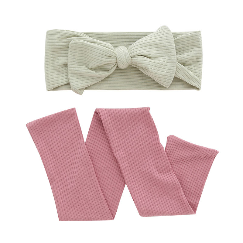 Bandeau tricoté en bambou pour bébé, nouveau Design, forte élasticité, bandeau Facial pour enfants, couleur unie, Style côtelé à la mode