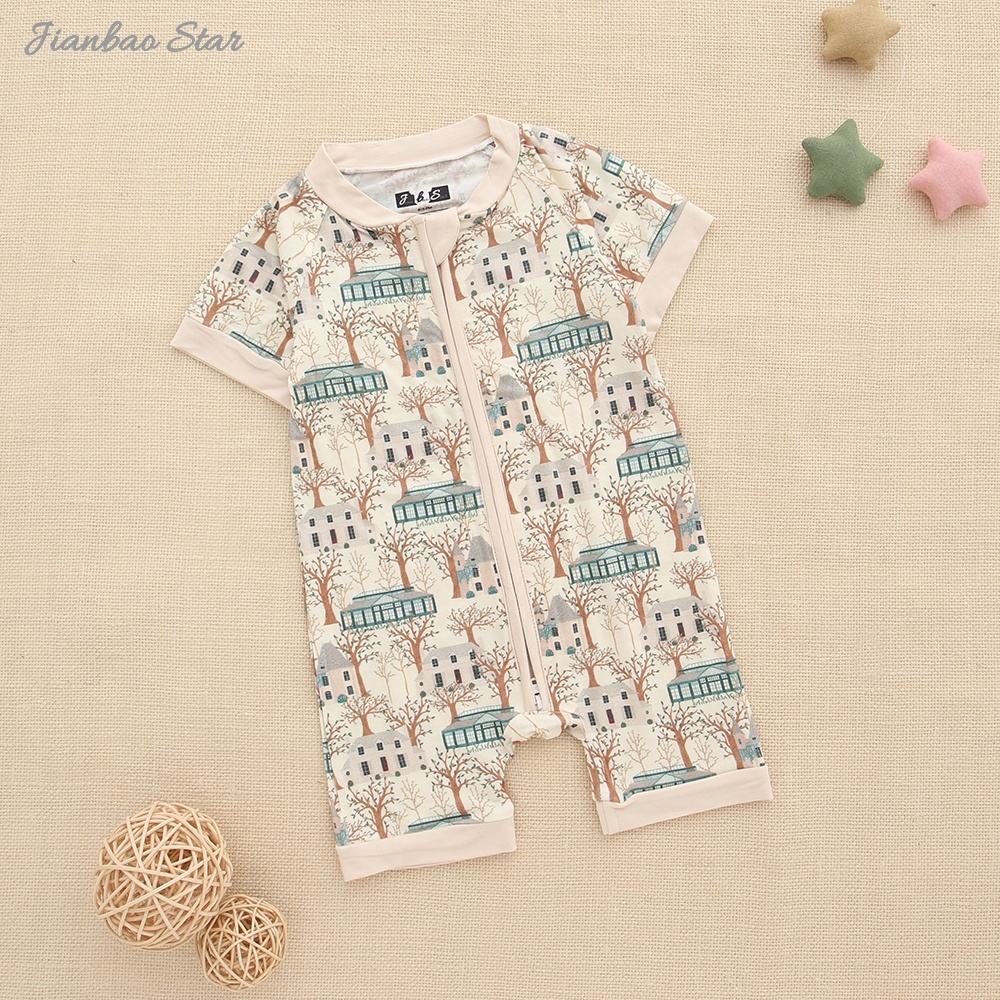 Barboteuse en bambou personnalisée pour bébé, barboteuse une pièce à fermeture éclair, Style d'été, combinaison pour bébé de haute qualité, nouvel arrivage 2022