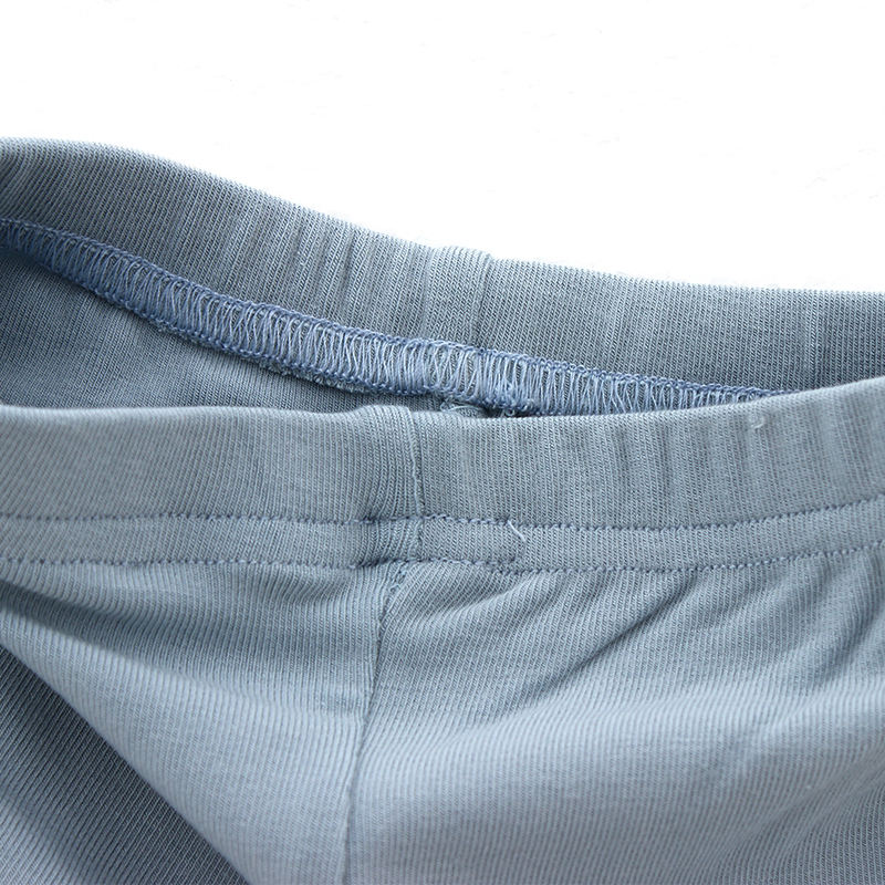 Tenue d'automne tricotée 100% coton pour bébé, hauts à manches courtes et pantalons longs, 2 pièces, couleur unie, ensembles de vêtements unisexes pour bébé