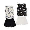 Ensemble de vêtements pour bébé, haut sans manche et short, pantalon 100% coton tricoté unisexe, vente en gros, vêtements pour enfants, vêtements de qualité supérieure pour bébé