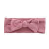 Bandeau de tête en tissu côtelé pour bébés filles, tissu en bambou doux, couleur unie, écharpe de tête, décoration faciale de douche OEM, vente en gros