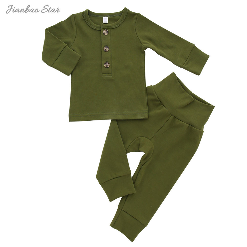 Ensemble de pyjama 2 pièces pour bébés et enfants, haut à manches longues et pantalons d'hiver, vêtements unisexes