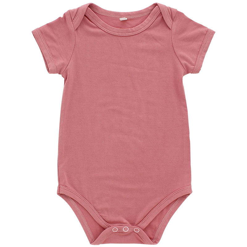 Barboteuse classique à manches courtes pour bébé, tissu en coton et bambou doux, vêtements écologiques pour bébé, vêtements de Style printemps et été
