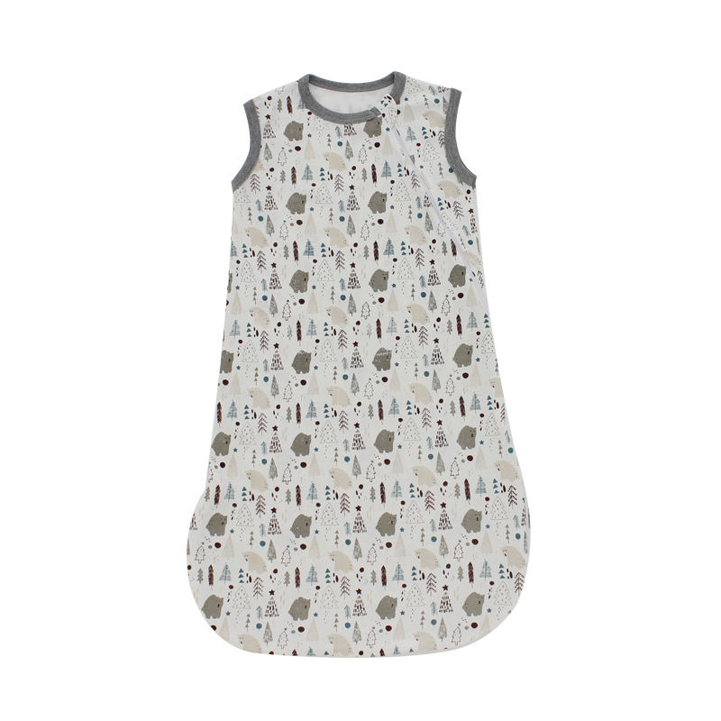 Sac de couchage pour bébé, vente en gros, manches longues, style fermeture éclair, vêtements de nuit pour nouveau-né, vêtements unisexes pour bébés filles et garçons, impression personnalisée