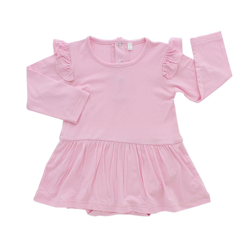 Style décontracté bébé barboteuse belle bébé filles vêtements avec robe mode bébés enfants enfants jarretelles bambou vêtements