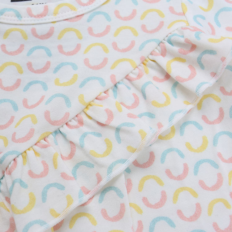 Robe à manches longues pour petites filles, Style hiver, Design à volants, joli imprimé, pour bébés en bas âge