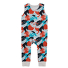 Vêtements de Style classique pour bébé, motif de couleur personnalisé, ensemble barboteuse d'été sans manches avec boutons à bretelles, pour fille et garçon