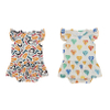 Costume en bambou pour bébé, Texture Super douce, vêtements à volants, sans manches, ensembles barboteuse pour bébé, saison d'été, offre spéciale