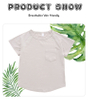 Tenue ample de Style classique, vêtements de nuit de couleur unie, T-shirt à manches courtes en coton et bambou pour bébés, enfants et adultes, vente en gros