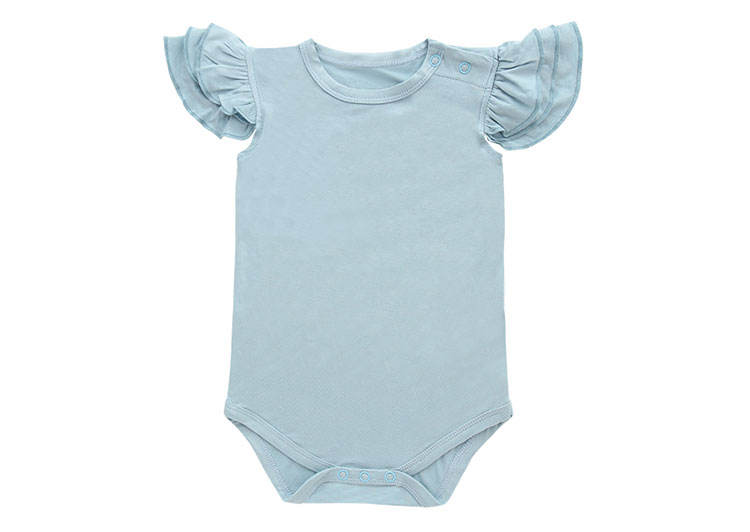 Nouveautés offre spéciale de haute qualité à volants sans manches plus facile à ouvrir les boutons unisexe nouveau-né bébé barboteuses bébé vêtements