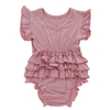 Barboteuse sans manches pour bébés filles, combinaison à volants, Texture Extra douce, 95% bambou et 5% élasthanne, tissu de haute qualité, offre spéciale