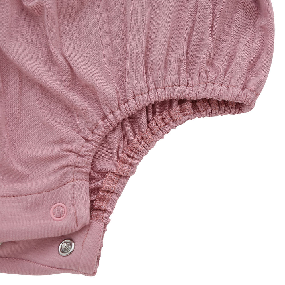 Barboteuse à volants pour petites filles, vêtements d'automne en molleton personnalisés, en bambou et coton doux pour enfants, vente en gros