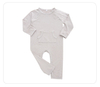 Barboteuse d'automne pour bébé en bas âge, manches longues, avec poche et bouton-pression, combinaison de couleur unie pour bébé