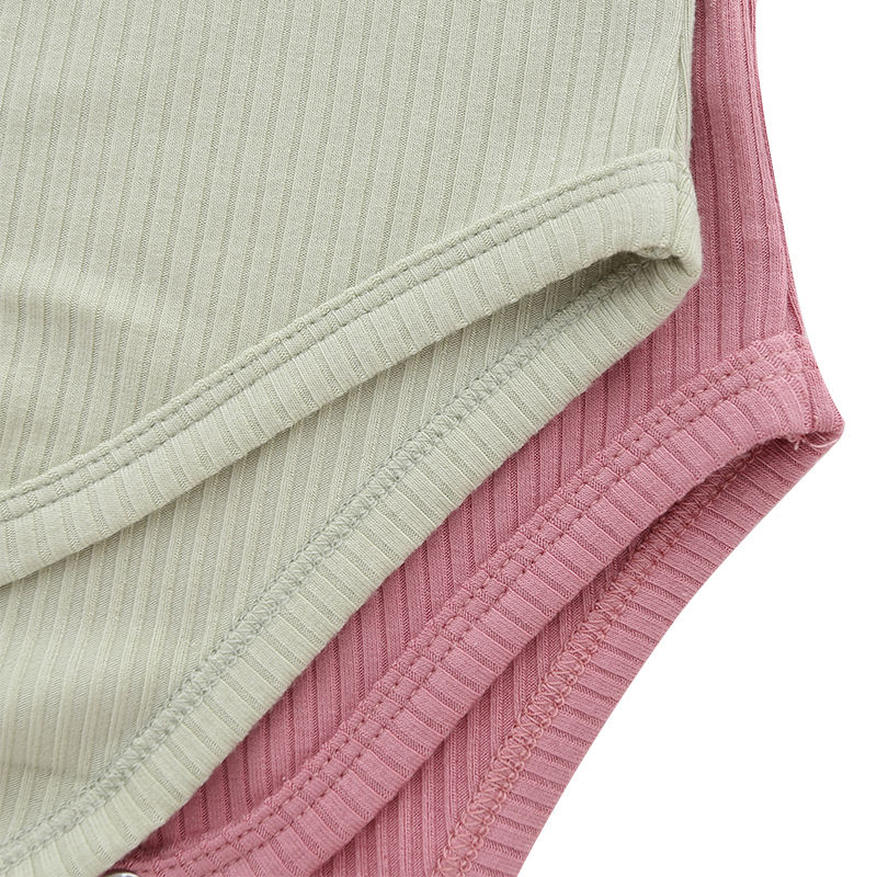 Barboteuse unisexe pour bébé, 100% coton tricoté de haute qualité, boutons personnalisés, vente en gros, sans manches, nouveau-né, offre spéciale