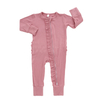 Combinaisons en tissu côtelé pour bébé, haute qualité, fermeture éclair, en bambou et coton, manches longues, couleur unie, barboteuse pour bébé, couleurs personnalisées acceptées