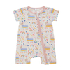 Combinaison d'été douce pour bébé, tissu 100% coton, haute matière, combinaison douce pour nouveau-né, manches courtes, fermeture éclair, conception, barboteuse pour bébé