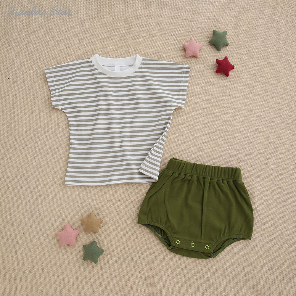 Bébé garçons pyjamas ensemble belle enfants costume ensemble usine directe bambou coton 2 pièces à manches courtes ensemble de vêtements de sport